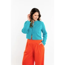 SOL kabátka - türkiz lenvászon