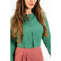 SOL kabátka - ZSÁLYAZÖLD lenvászon