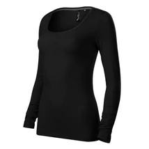 fekete színű hosszított hosszúujjú basic póló