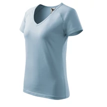 égszínkék v nyakú pamut basic dream alap női póló elasztánnal