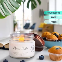 áfonyás muffin gyümölcsös édes illatgyertya