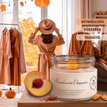 Aurora szójaviasz illatgyertya Barackszínű Elegancia