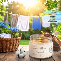 frissen mosott ágynemű friss tiszta illatgyertya