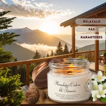 himalájai cédrus  &amp; jázmin relaxáló fás illatgyertya