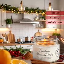 Aurora szójaviasz illatgyertya Vörösáfonya, Narancs &amp; Fahéj