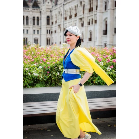 SOL kabátka - NAPSÁRGA lenvászon