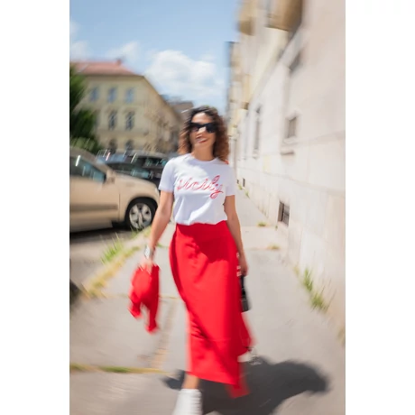 Luna szoknya babakék lenvászon