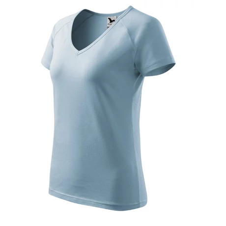 égszínkék v nyakú pamut basic dream alap női póló elasztánnal